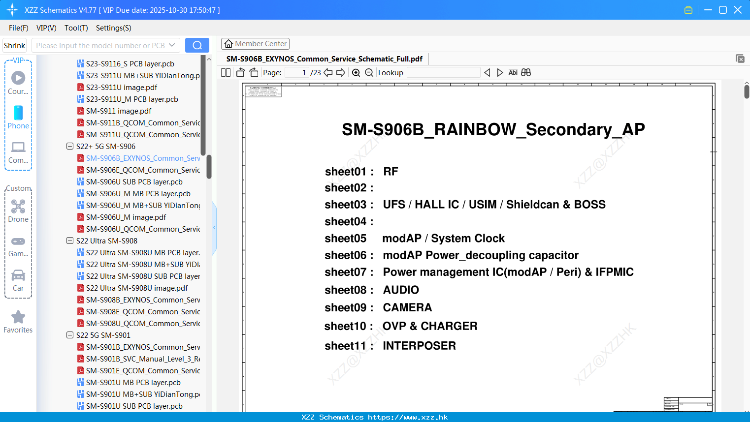 Samsung SM-S906B_EXYNOS_Common_Service_Schematic_Full